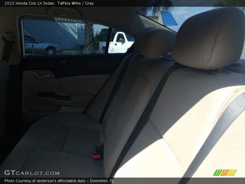 Taffeta White / Gray 2013 Honda Civic LX Sedan
