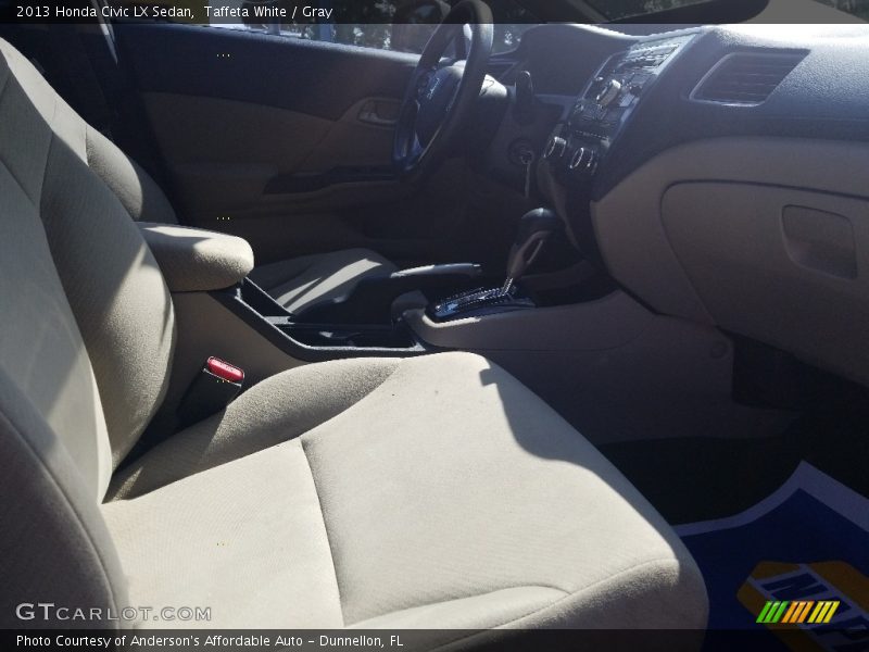 Taffeta White / Gray 2013 Honda Civic LX Sedan