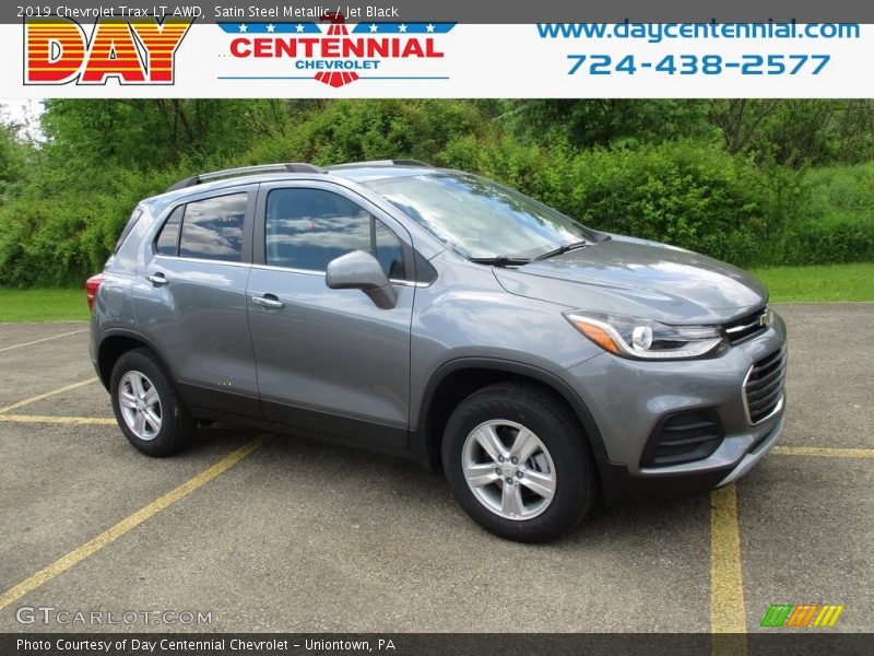 Satin Steel Metallic / Jet Black 2019 Chevrolet Trax LT AWD