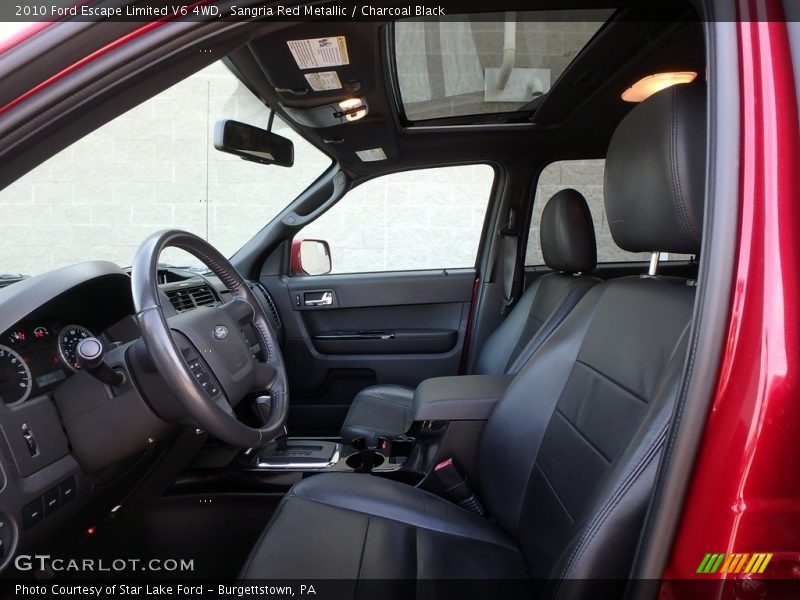 Sangria Red Metallic / Charcoal Black 2010 Ford Escape Limited V6 4WD