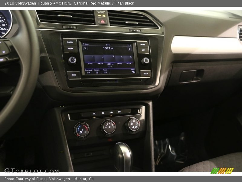 Cardinal Red Metallic / Titan Black 2018 Volkswagen Tiguan S 4MOTION