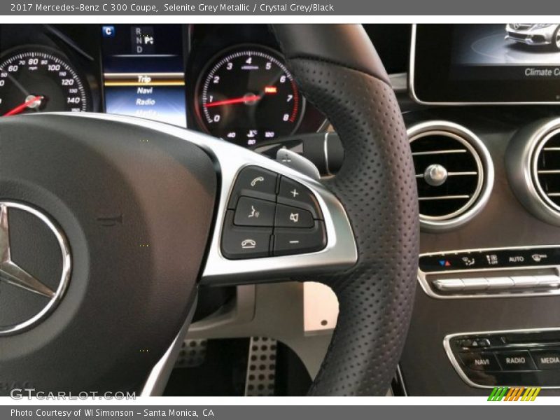 Selenite Grey Metallic / Crystal Grey/Black 2017 Mercedes-Benz C 300 Coupe