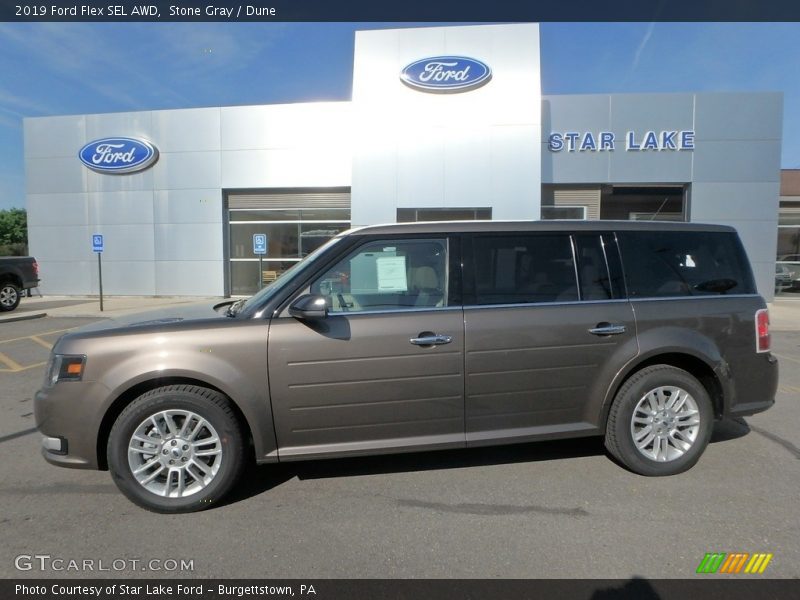 Stone Gray / Dune 2019 Ford Flex SEL AWD