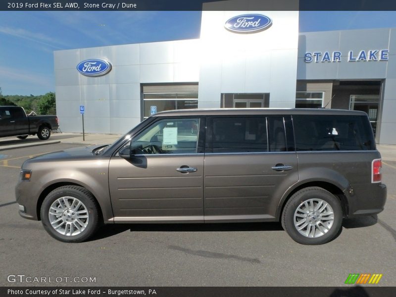 Stone Gray / Dune 2019 Ford Flex SEL AWD