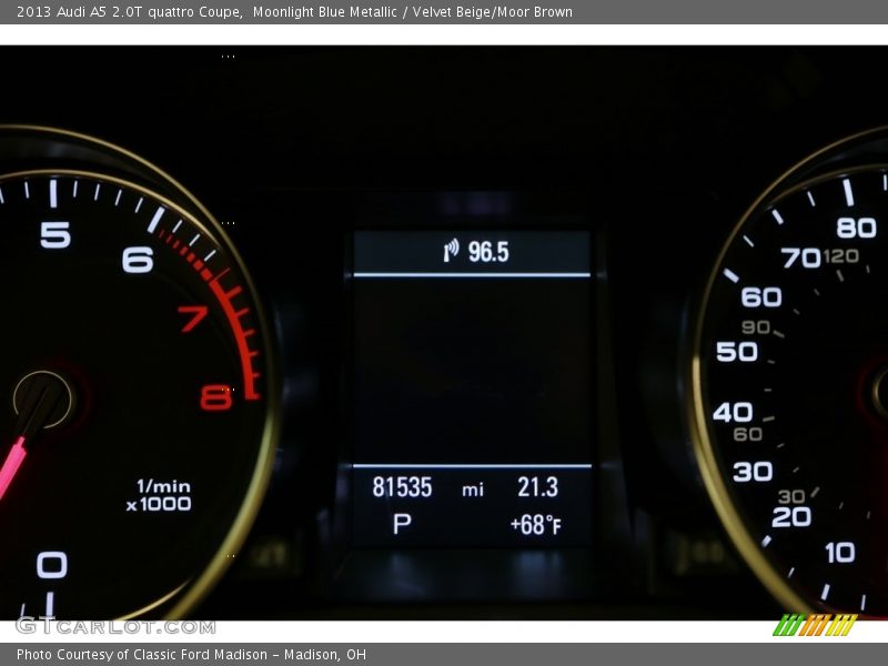 Moonlight Blue Metallic / Velvet Beige/Moor Brown 2013 Audi A5 2.0T quattro Coupe