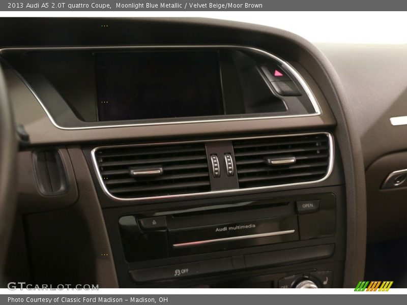 Moonlight Blue Metallic / Velvet Beige/Moor Brown 2013 Audi A5 2.0T quattro Coupe