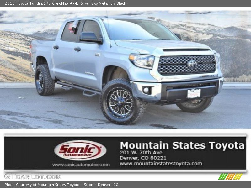 Silver Sky Metallic / Black 2018 Toyota Tundra SR5 CrewMax 4x4