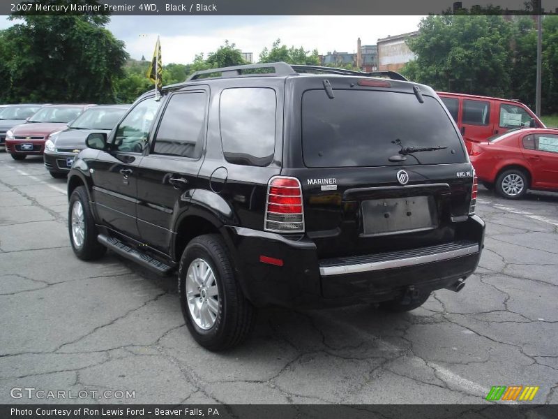 Black / Black 2007 Mercury Mariner Premier 4WD