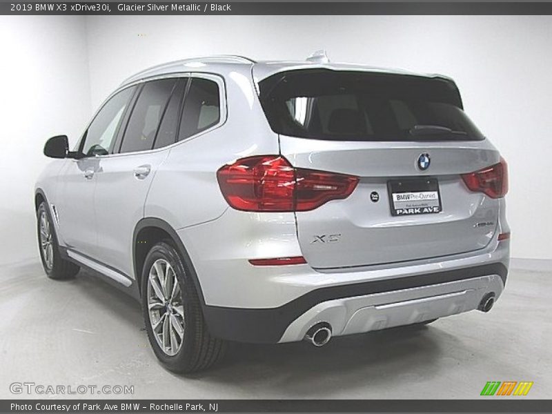 Glacier Silver Metallic / Black 2019 BMW X3 xDrive30i