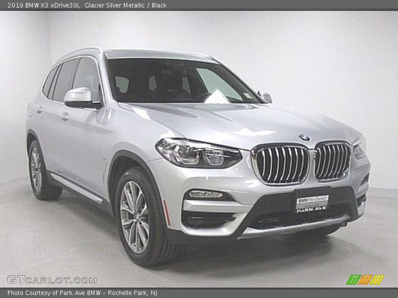 Glacier Silver Metallic / Black 2019 BMW X3 xDrive30i