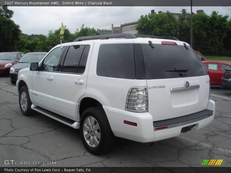 Oxford White / Charcoal Black 2007 Mercury Mountaineer AWD