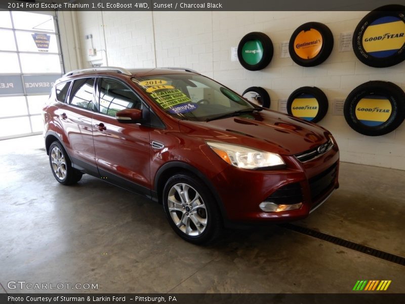 Sunset / Charcoal Black 2014 Ford Escape Titanium 1.6L EcoBoost 4WD