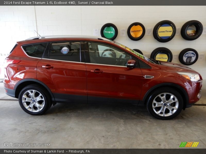 Sunset / Charcoal Black 2014 Ford Escape Titanium 1.6L EcoBoost 4WD