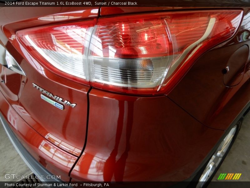 Sunset / Charcoal Black 2014 Ford Escape Titanium 1.6L EcoBoost 4WD