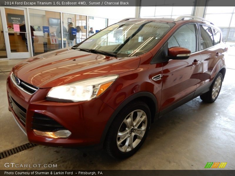 Sunset / Charcoal Black 2014 Ford Escape Titanium 1.6L EcoBoost 4WD