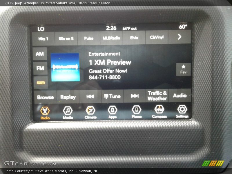 Bikini Pearl / Black 2019 Jeep Wrangler Unlimited Sahara 4x4