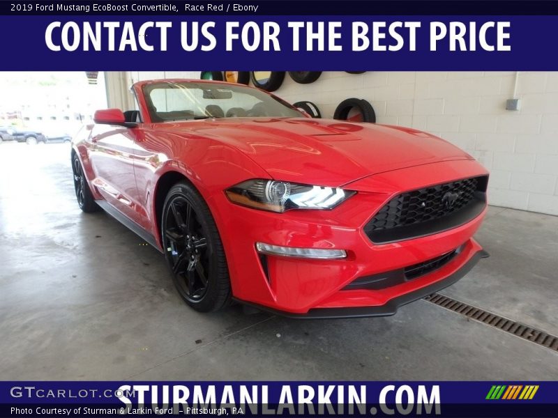 Race Red / Ebony 2019 Ford Mustang EcoBoost Convertible