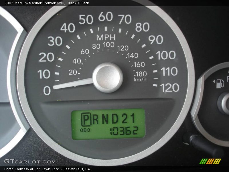 Black / Black 2007 Mercury Mariner Premier 4WD