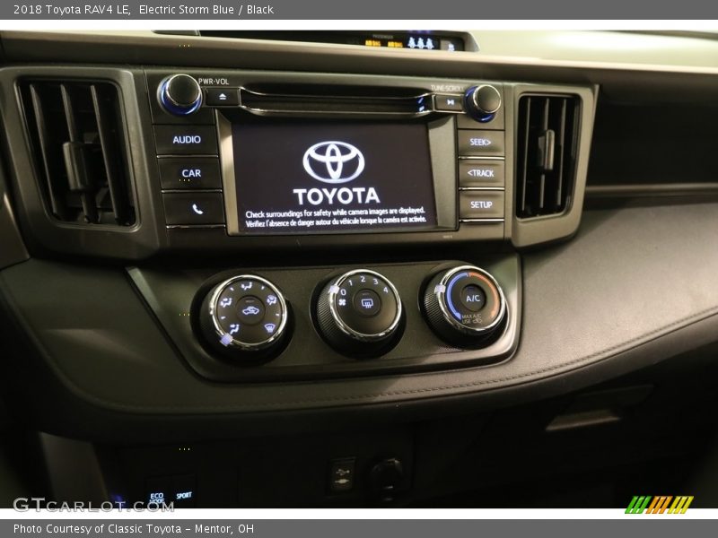 Electric Storm Blue / Black 2018 Toyota RAV4 LE