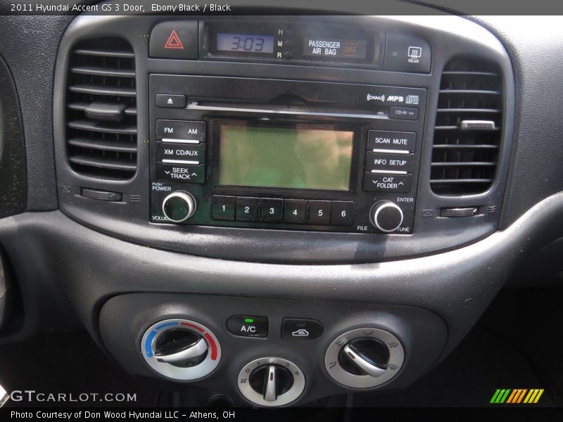 Ebony Black / Black 2011 Hyundai Accent GS 3 Door