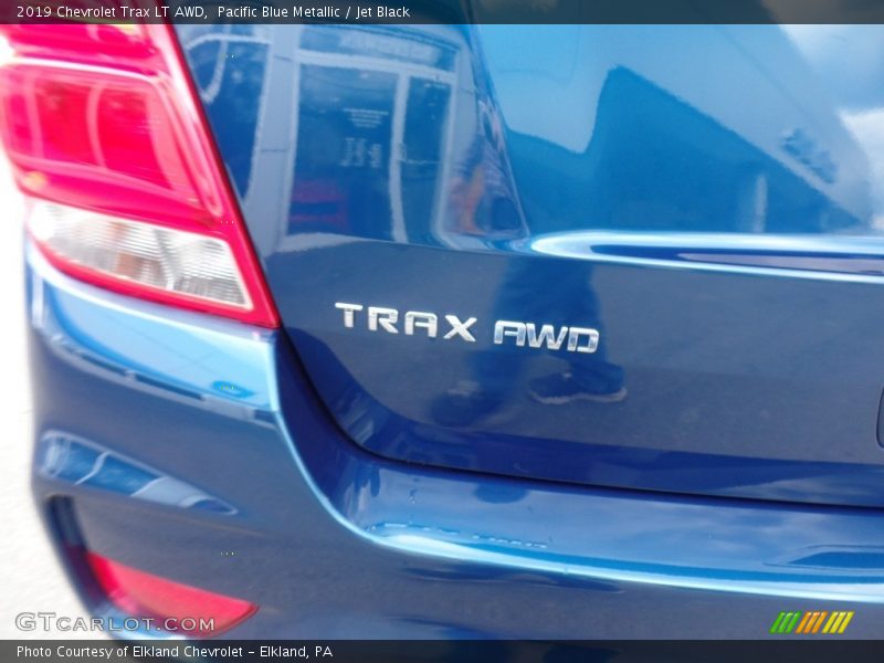 Pacific Blue Metallic / Jet Black 2019 Chevrolet Trax LT AWD