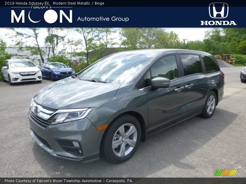 Modern Steel Metallic / Beige 2019 Honda Odyssey EX