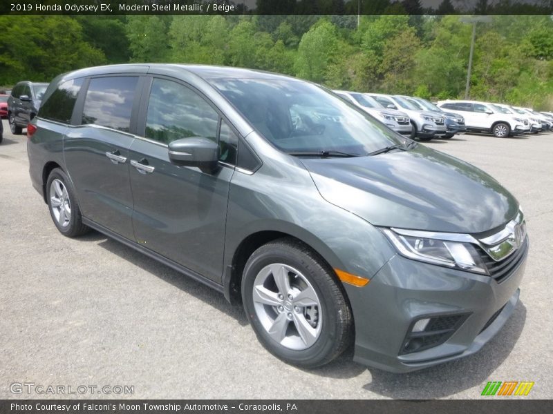 Modern Steel Metallic / Beige 2019 Honda Odyssey EX