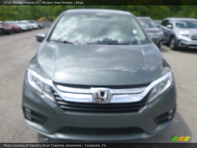 Modern Steel Metallic / Beige 2019 Honda Odyssey EX