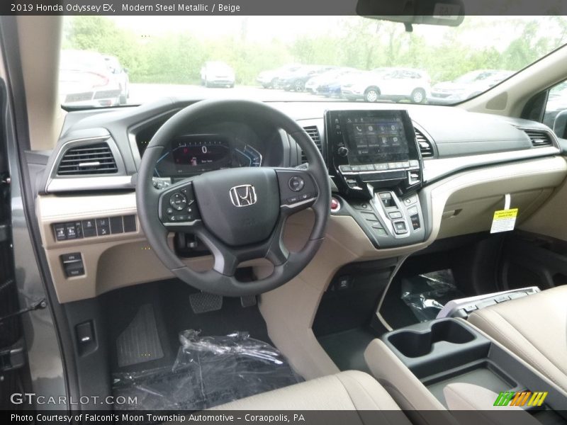 Modern Steel Metallic / Beige 2019 Honda Odyssey EX