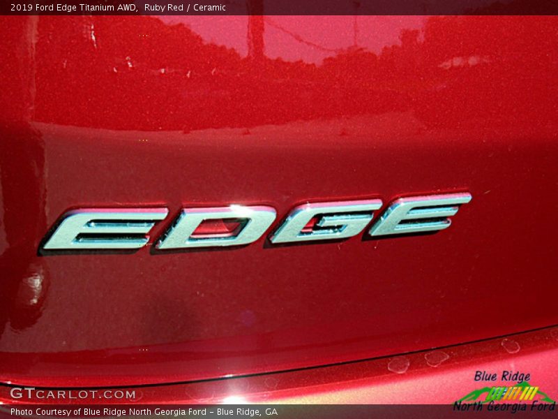 Ruby Red / Ceramic 2019 Ford Edge Titanium AWD