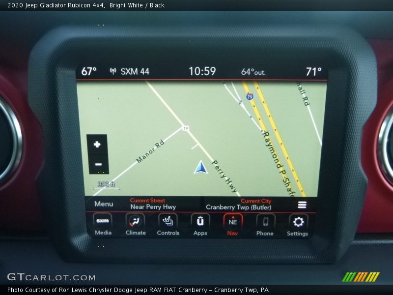 Navigation of 2020 Gladiator Rubicon 4x4