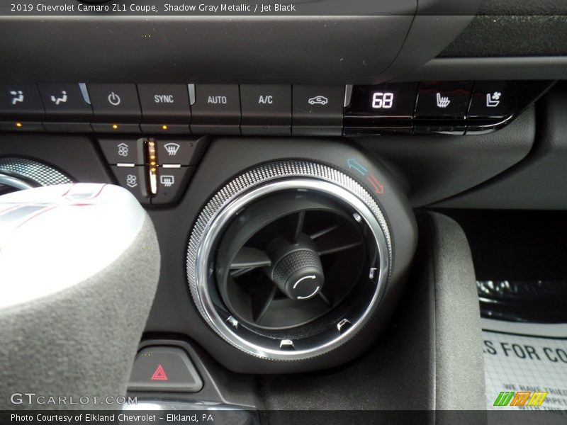Shadow Gray Metallic / Jet Black 2019 Chevrolet Camaro ZL1 Coupe
