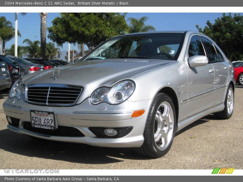 Brilliant Silver Metallic / Black 2004 Mercedes-Benz C 32 AMG Sedan