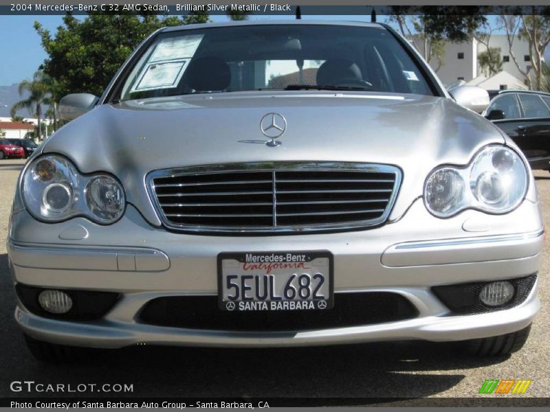 Brilliant Silver Metallic / Black 2004 Mercedes-Benz C 32 AMG Sedan