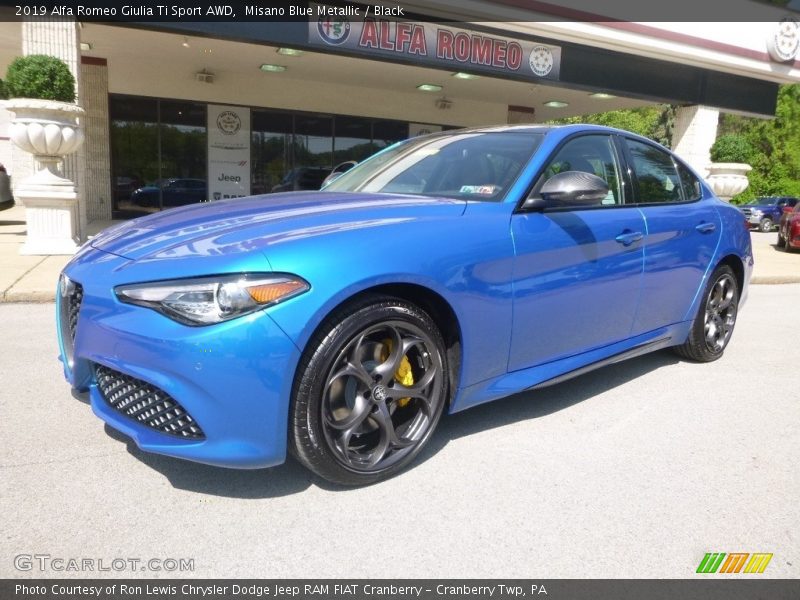 Misano Blue Metallic / Black 2019 Alfa Romeo Giulia Ti Sport AWD