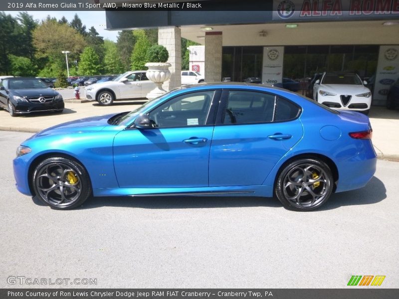 Misano Blue Metallic / Black 2019 Alfa Romeo Giulia Ti Sport AWD