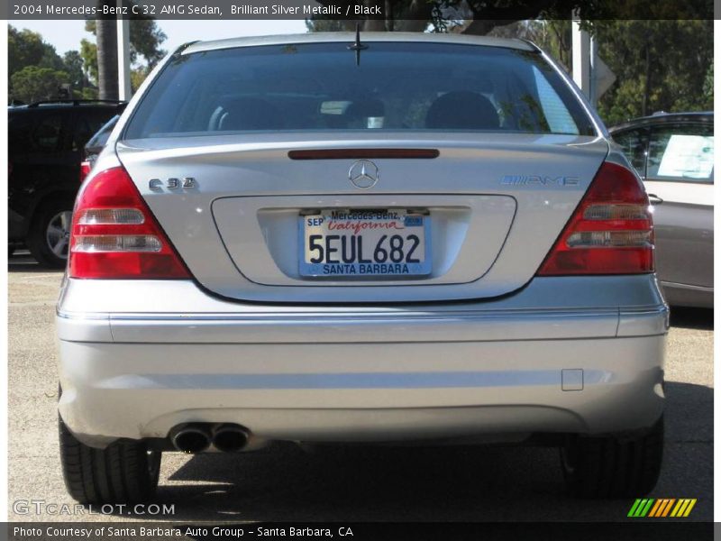 Brilliant Silver Metallic / Black 2004 Mercedes-Benz C 32 AMG Sedan