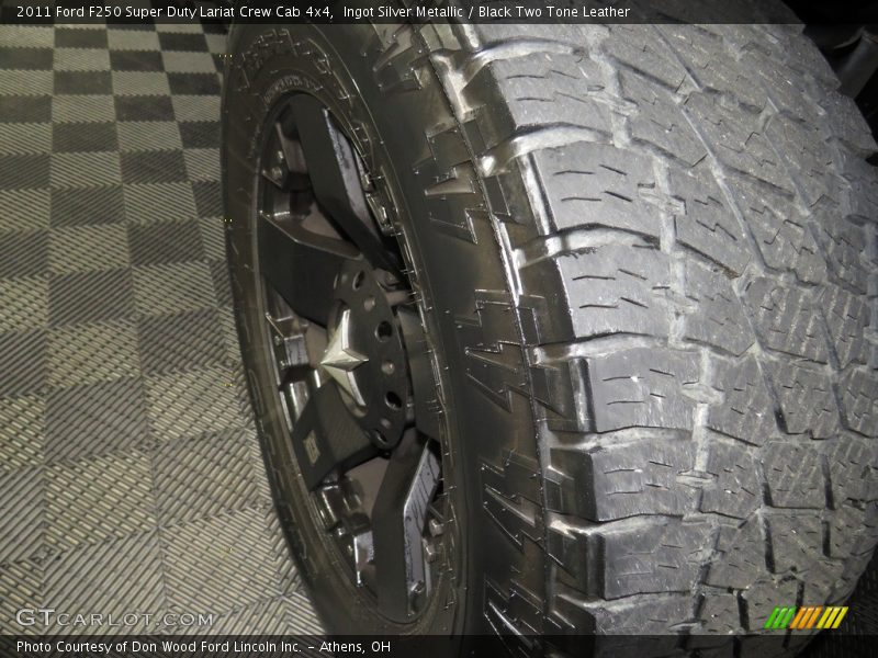 Ingot Silver Metallic / Black Two Tone Leather 2011 Ford F250 Super Duty Lariat Crew Cab 4x4