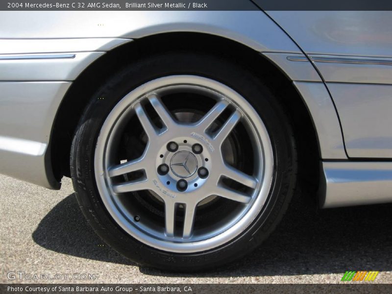 Brilliant Silver Metallic / Black 2004 Mercedes-Benz C 32 AMG Sedan