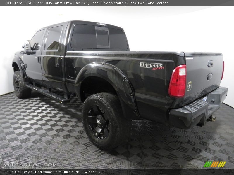 Ingot Silver Metallic / Black Two Tone Leather 2011 Ford F250 Super Duty Lariat Crew Cab 4x4