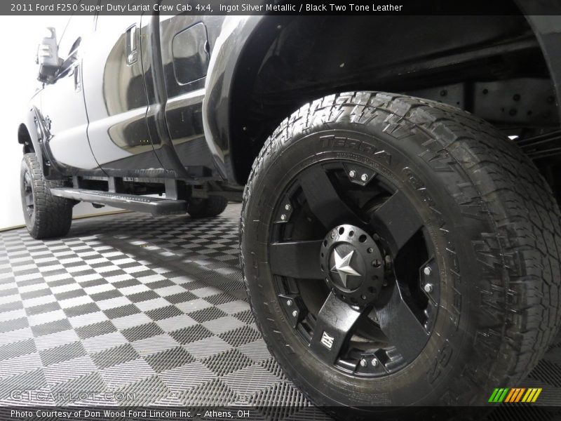 Ingot Silver Metallic / Black Two Tone Leather 2011 Ford F250 Super Duty Lariat Crew Cab 4x4