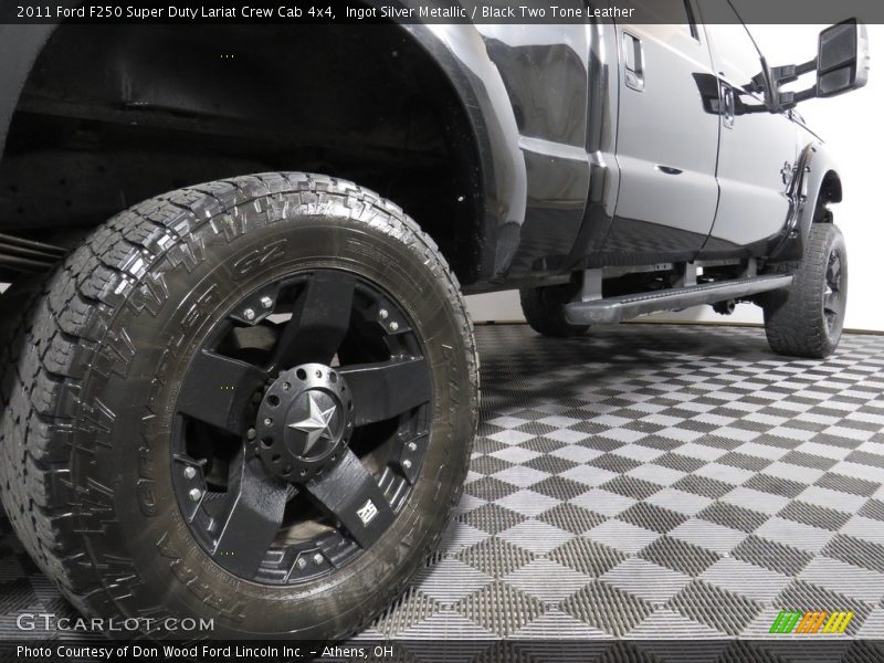 Ingot Silver Metallic / Black Two Tone Leather 2011 Ford F250 Super Duty Lariat Crew Cab 4x4