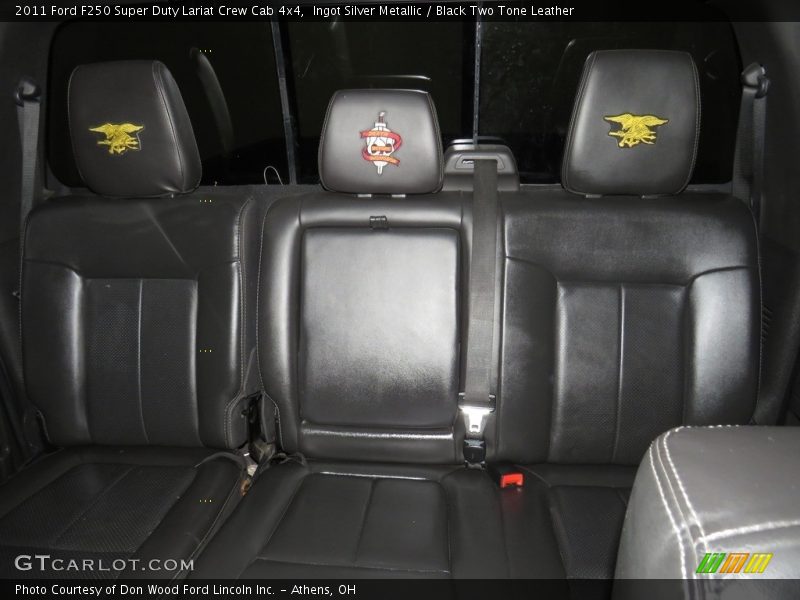 Ingot Silver Metallic / Black Two Tone Leather 2011 Ford F250 Super Duty Lariat Crew Cab 4x4