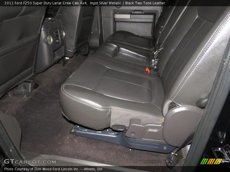 Ingot Silver Metallic / Black Two Tone Leather 2011 Ford F250 Super Duty Lariat Crew Cab 4x4