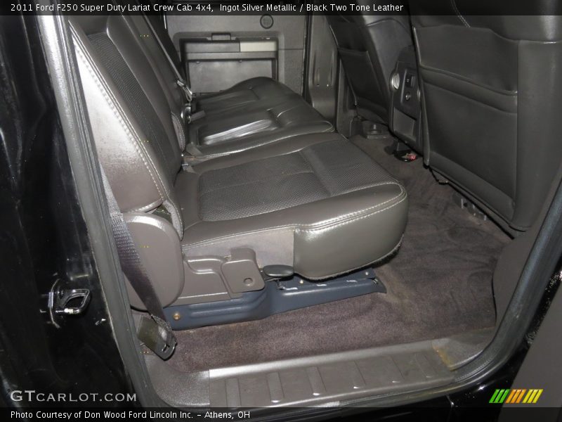 Ingot Silver Metallic / Black Two Tone Leather 2011 Ford F250 Super Duty Lariat Crew Cab 4x4