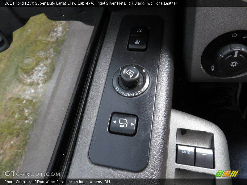 Ingot Silver Metallic / Black Two Tone Leather 2011 Ford F250 Super Duty Lariat Crew Cab 4x4