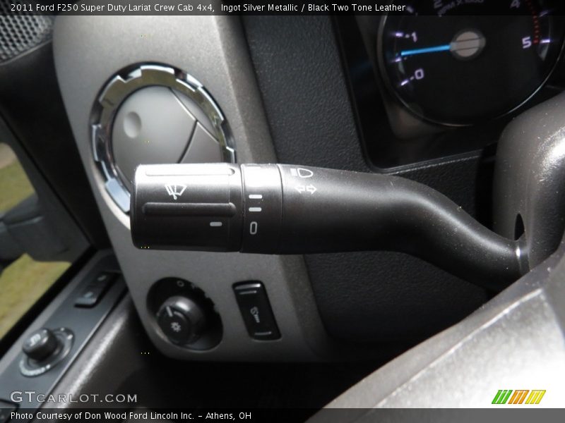 Ingot Silver Metallic / Black Two Tone Leather 2011 Ford F250 Super Duty Lariat Crew Cab 4x4