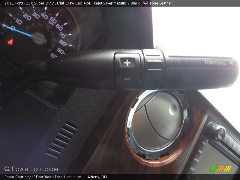 Ingot Silver Metallic / Black Two Tone Leather 2011 Ford F250 Super Duty Lariat Crew Cab 4x4