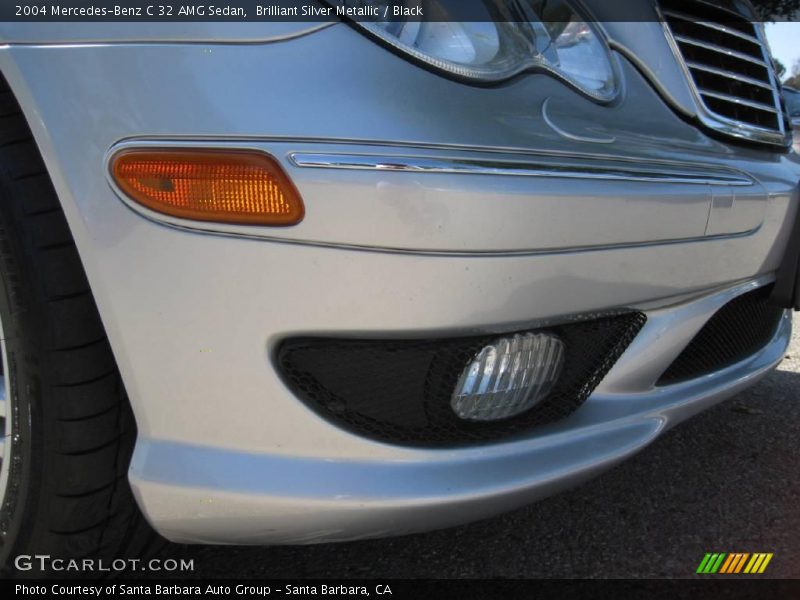 Brilliant Silver Metallic / Black 2004 Mercedes-Benz C 32 AMG Sedan