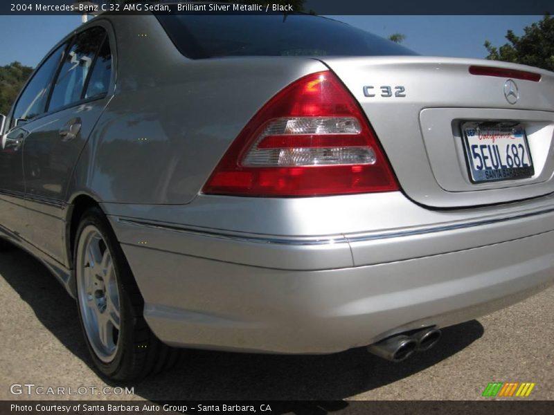 Brilliant Silver Metallic / Black 2004 Mercedes-Benz C 32 AMG Sedan